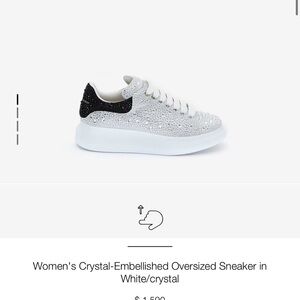 Alexander McQueen Crystal-Embellished Oversized Sneakers - White